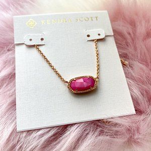Kendra Scott Pink Gold Elisa Pendant Necklace